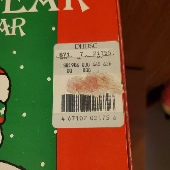 Vintage 1986 Santa Bear Cookie Jar and original box - Picture 12 of 15